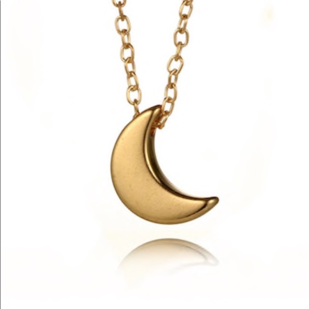 🌙 Dainty gold moon necklace🌙